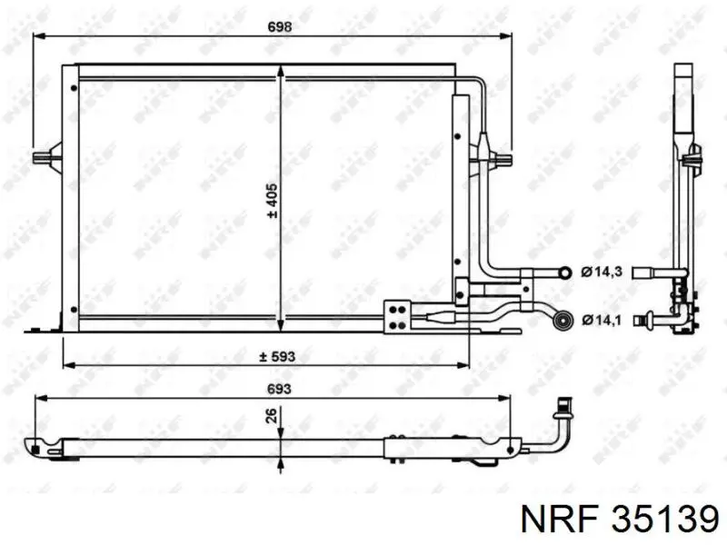 Радиатор кондиционера 35139 NRF