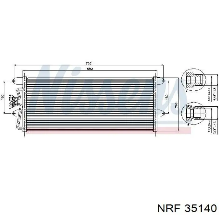 Конденсатор кондиционера NRF 35140 цена, от 92.16 USD