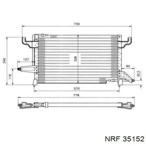 Радиатор кондиционера 35152 NRF