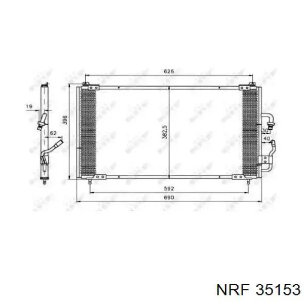 35153 NRF радиатор кондиционера
