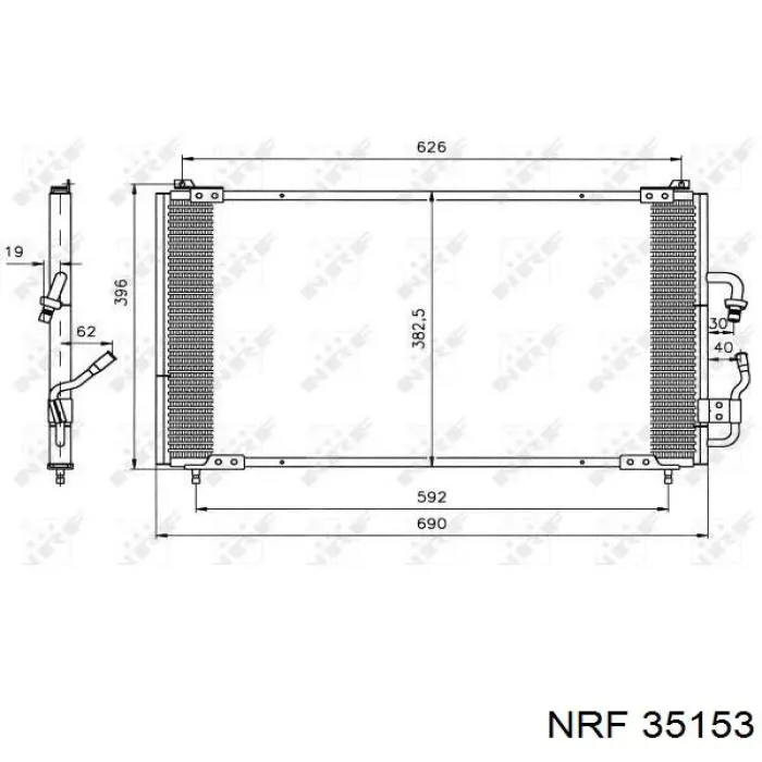 Condensador aire acondicionado 35153 NRF