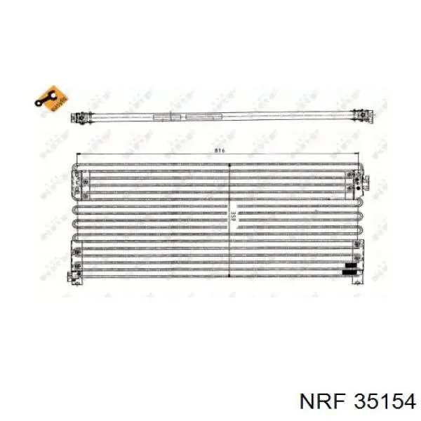 35154 NRF радиатор кондиционера