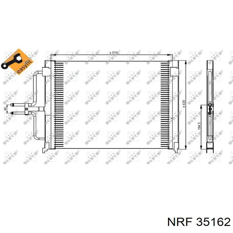 Радиатор кондиционера 35162 NRF