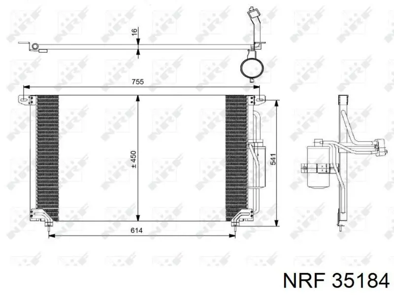Конденсатор кондиционера NRF 35184 цена, от 89.68 USD