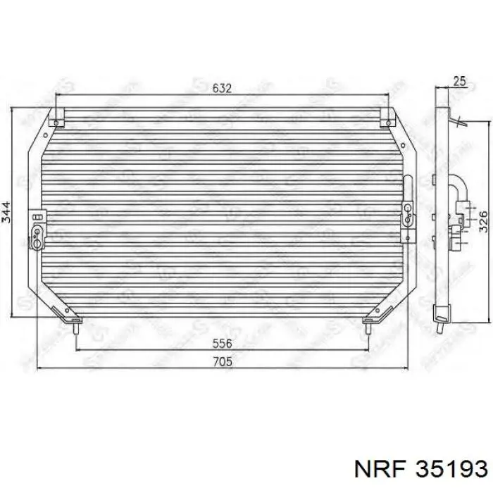 Радиатор охлаждения кондиционера NRF 35193