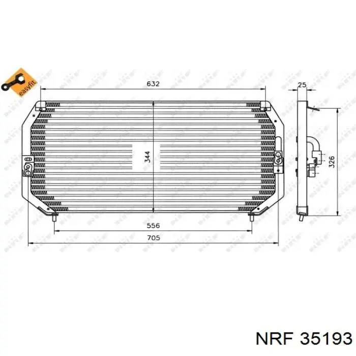 35193 NRF радиатор кондиционера