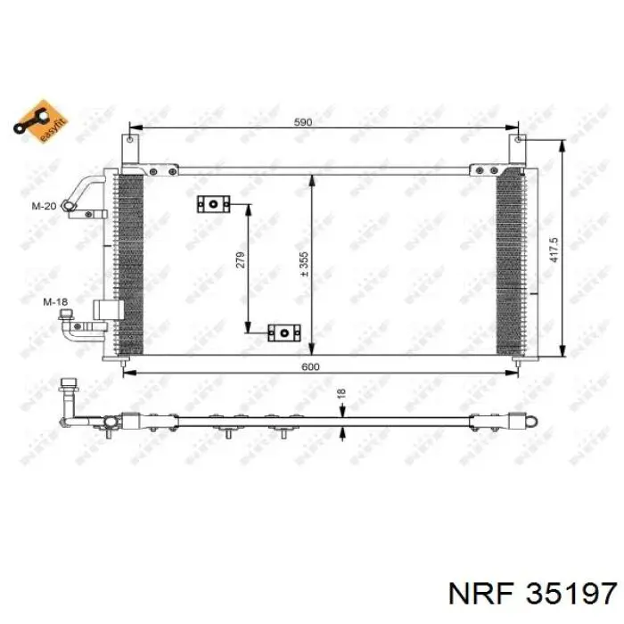 35197 NRF радиатор кондиционера
