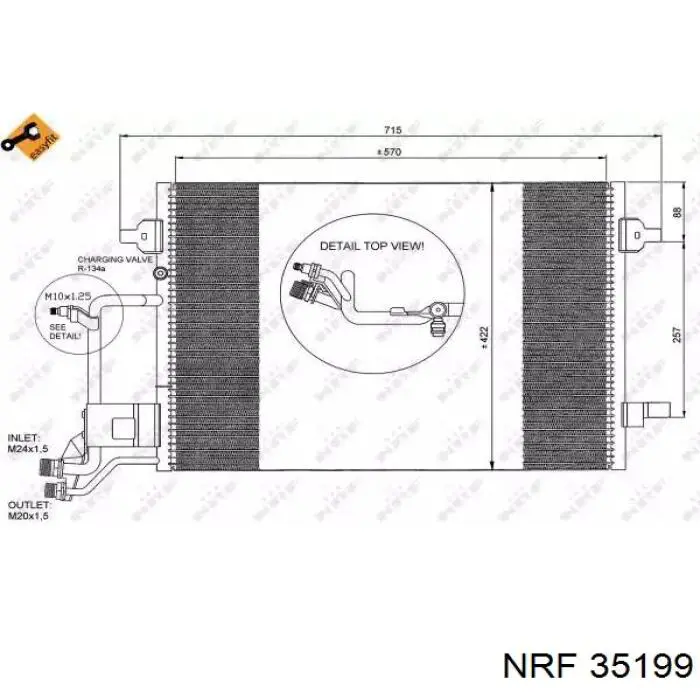 35199 NRF радиатор кондиционера