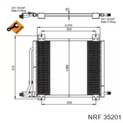 Радиатор кондиционера 35201 NRF