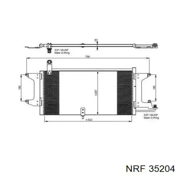 35204 NRF радиатор кондиционера