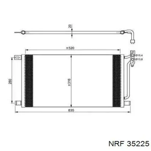 35225 NRF радиатор кондиционера