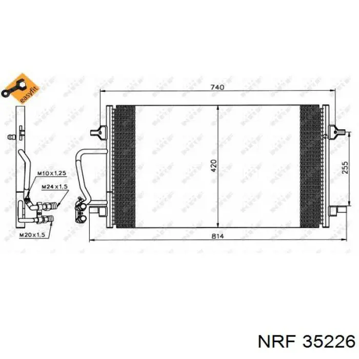 35226 NRF радиатор кондиционера