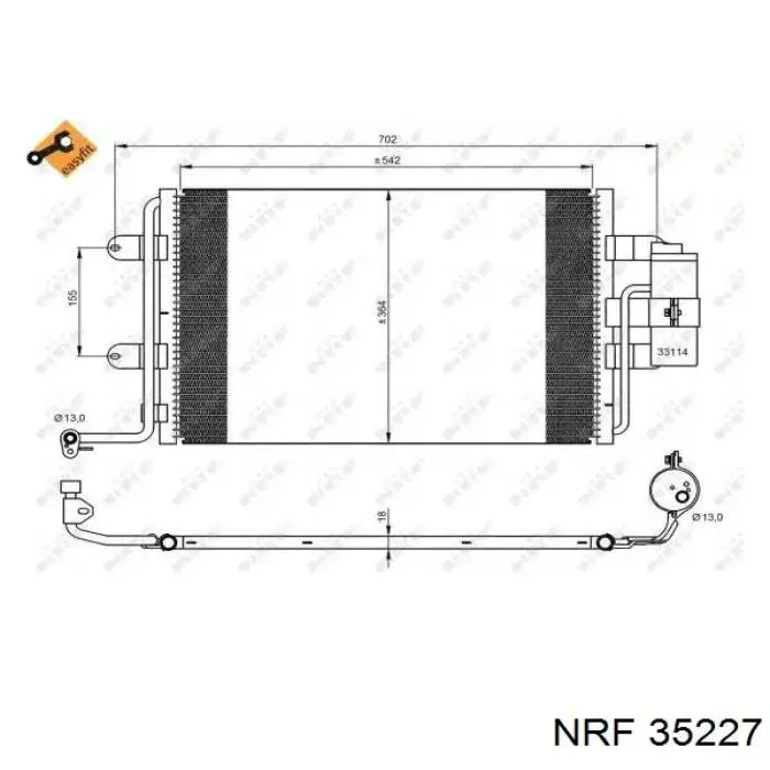 35227 NRF радиатор кондиционера