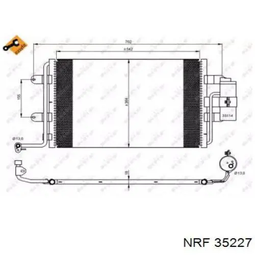 Condensador aire acondicionado 35227 NRF