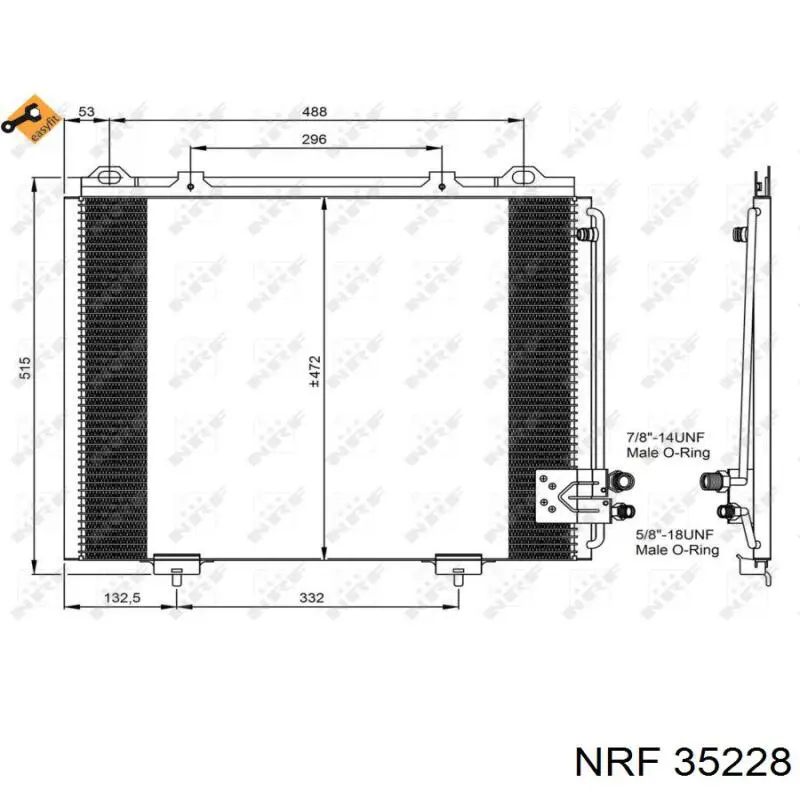 Конденсатор кондиционера NRF 35228 цена, от 70.75 USD