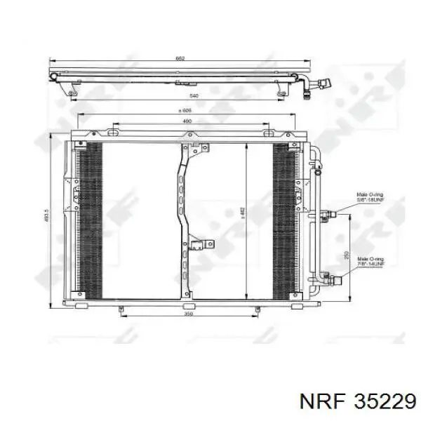 RC94330 Stock радиатор кондиционера