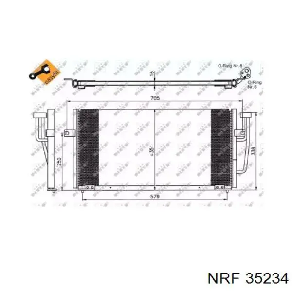 35234 NRF радиатор кондиционера