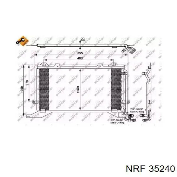 Купить 35240 NRF Радиатор системы охлаждения кондиционера