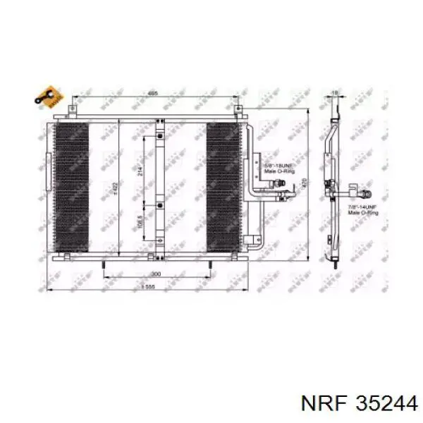 Купить 35244 NRF Радиатор системы охлаждения кондиционера