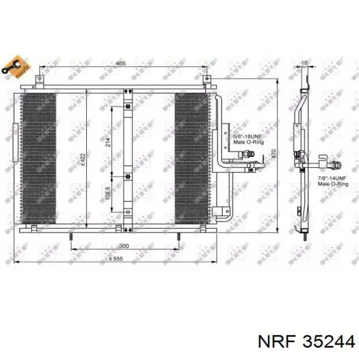 Радиатор кондиционера 35244 NRF