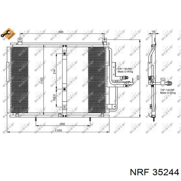 Конденсатор кондиционера NRF 35244 цена, от 128.00 USD