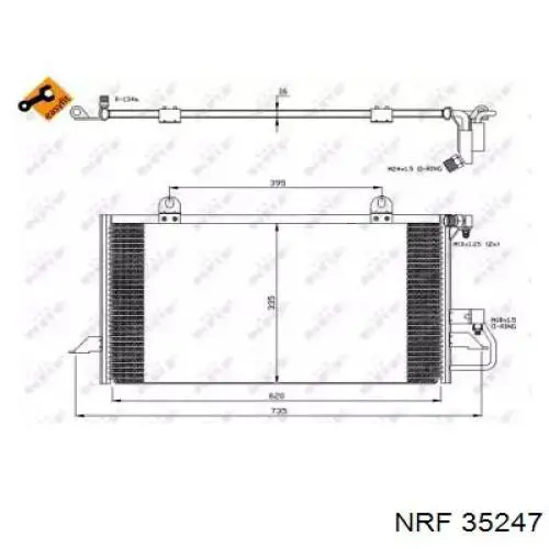 35247 NRF радиатор кондиционера