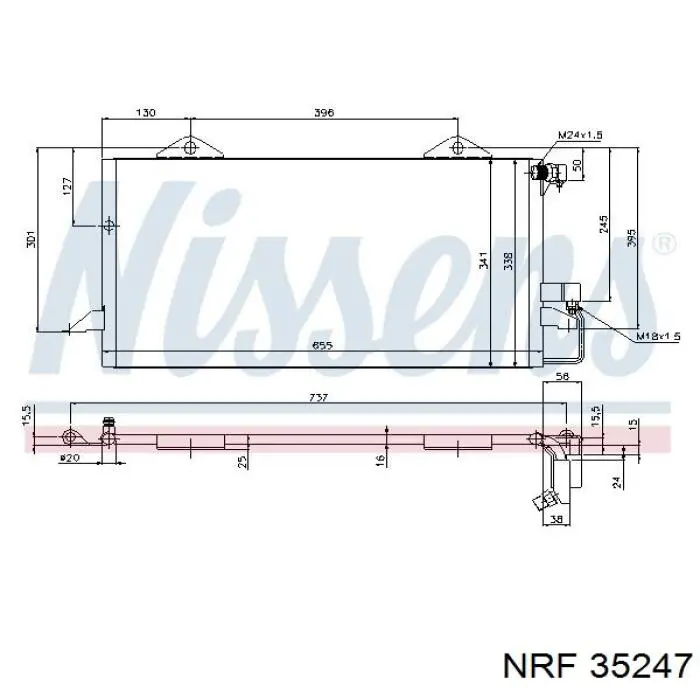 Конденсатор кондиционера NRF 35247 цена, от 71.80 USD