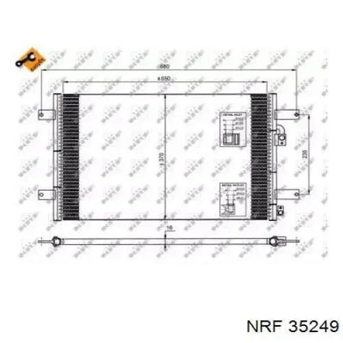 35249 NRF радиатор кондиционера
