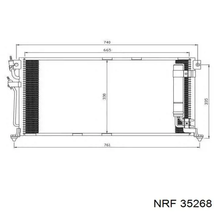 Конденсатор кондиционера Mitsubishi MR360274 цена, от 88.39 USD