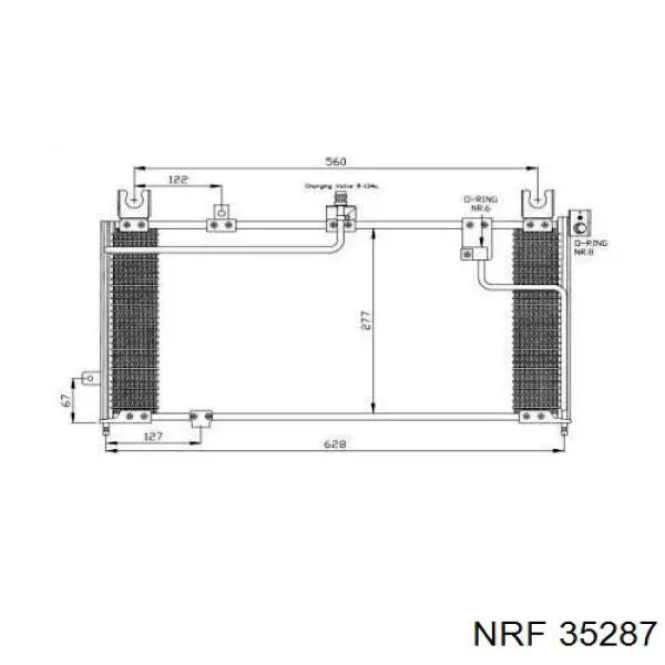 35287 NRF радиатор кондиционера