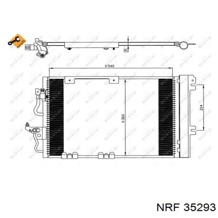 Купить 35293 NRF Радиатор системы охлаждения кондиционера