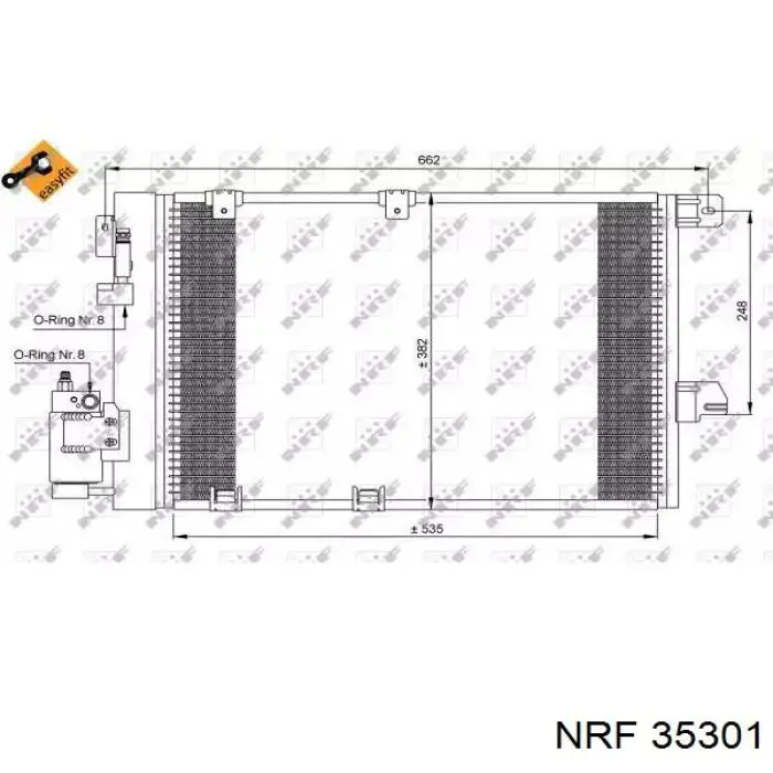 Condensador aire acondicionado 35301 NRF