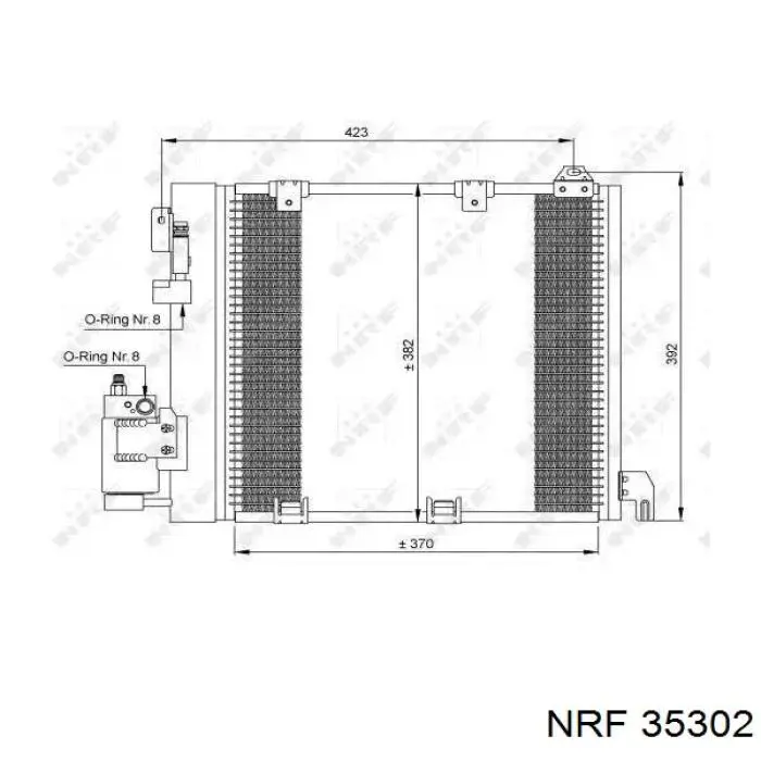 Радиатор кондиционера 35302 NRF