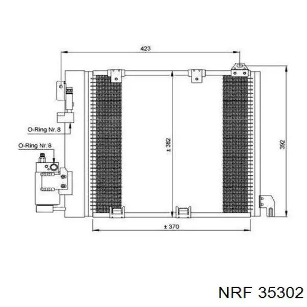 Condensador aire acondicionado 35302 NRF