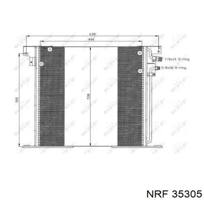 Condensador aire acondicionado 35305 NRF