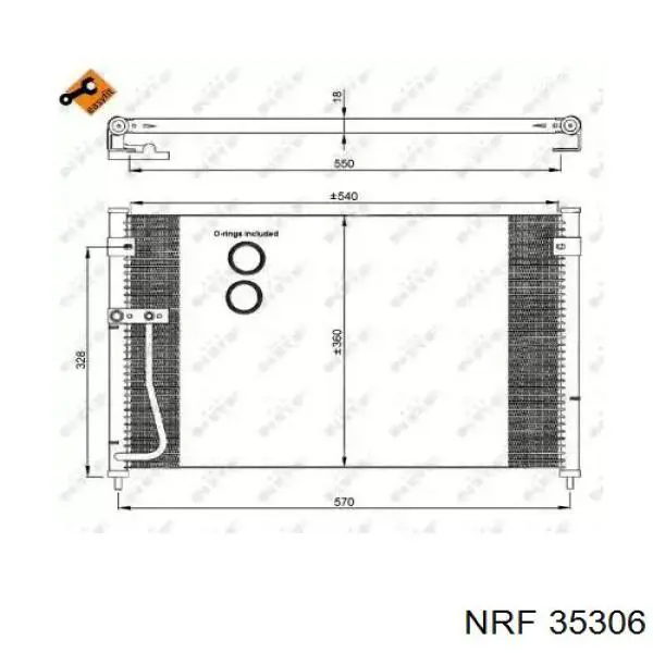 Радиатор кондиционера 35306 NRF