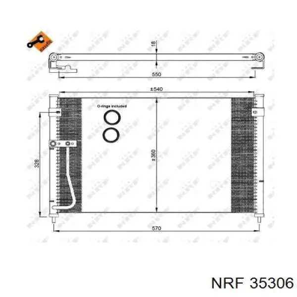 Condensador aire acondicionado 35306 NRF
