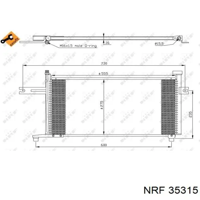 35315 NRF радиатор кондиционера