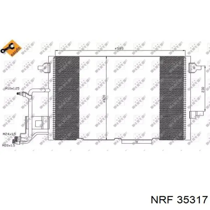 35317 NRF радиатор кондиционера