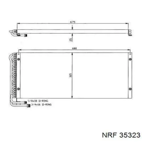 Радиатор кондиционера 35323 NRF