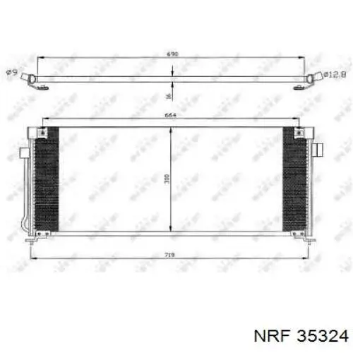 35324 NRF радиатор кондиционера