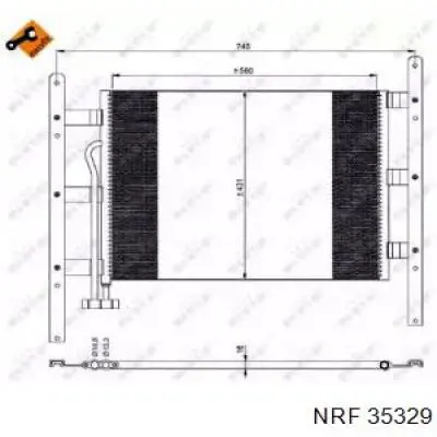 35329 NRF радиатор кондиционера
