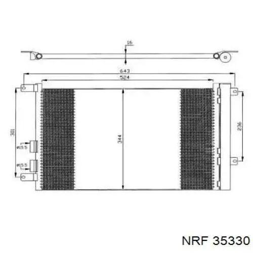 Радиатор кондиционера 35330 NRF