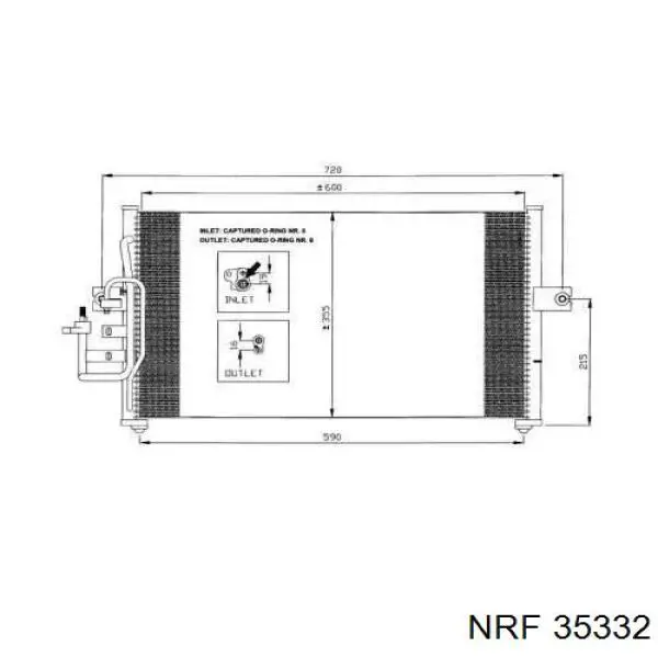 Радиатор кондиционера 35332 NRF