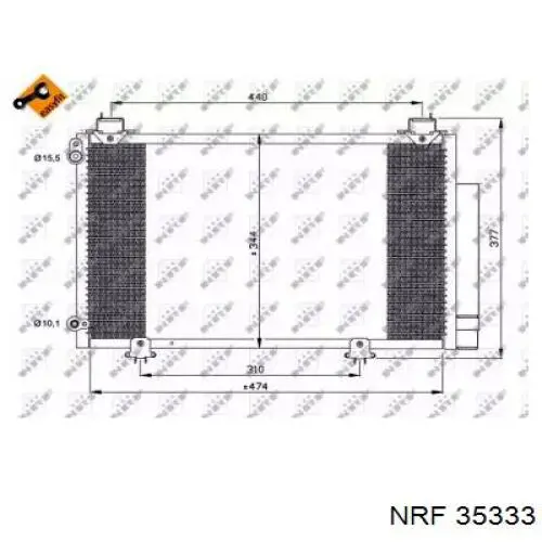 Condensador aire acondicionado 35333 NRF