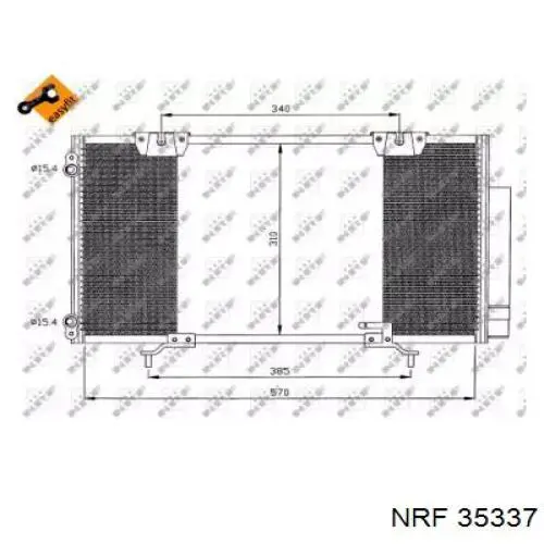 35337 NRF радиатор кондиционера