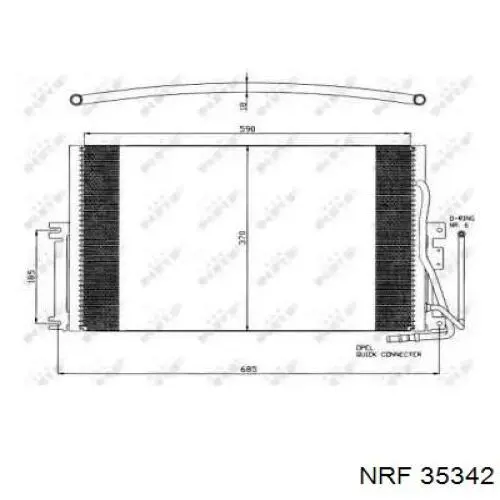 Радиатор кондиционера 35342 NRF