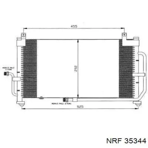 Радиатор кондиционера 35344 NRF