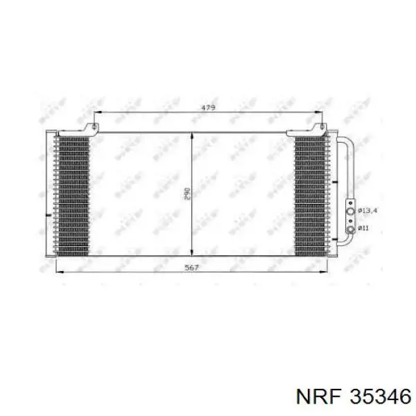 35346 NRF радиатор кондиционера