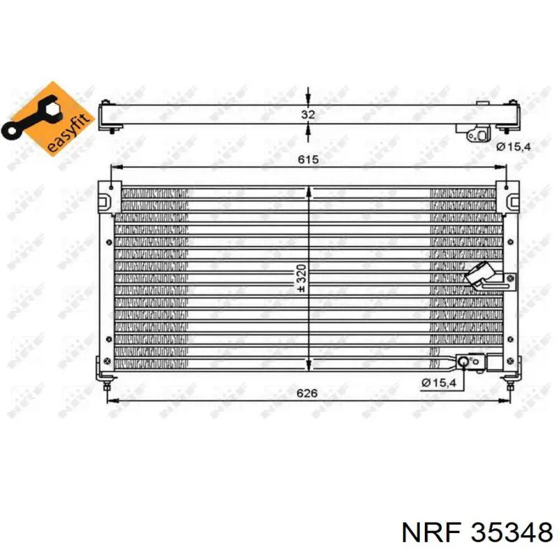 35348 NRF радиатор кондиционера